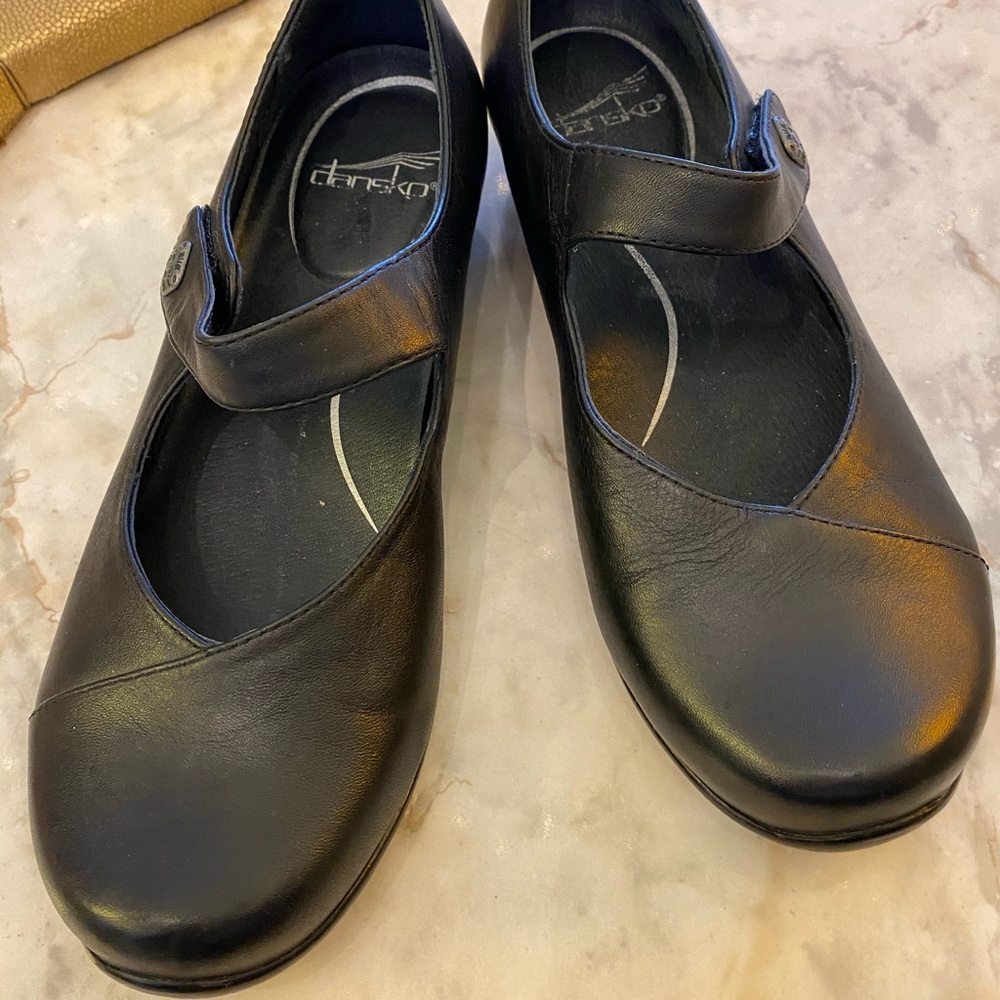 Dansko Mary Janes black leather size 38